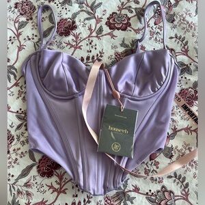House of CB Tamsin Orchid Satin Corset